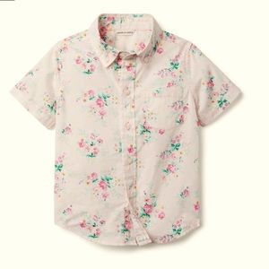 Janie & Jack Floral Poplin Shirt 100% Cotton-New with tags